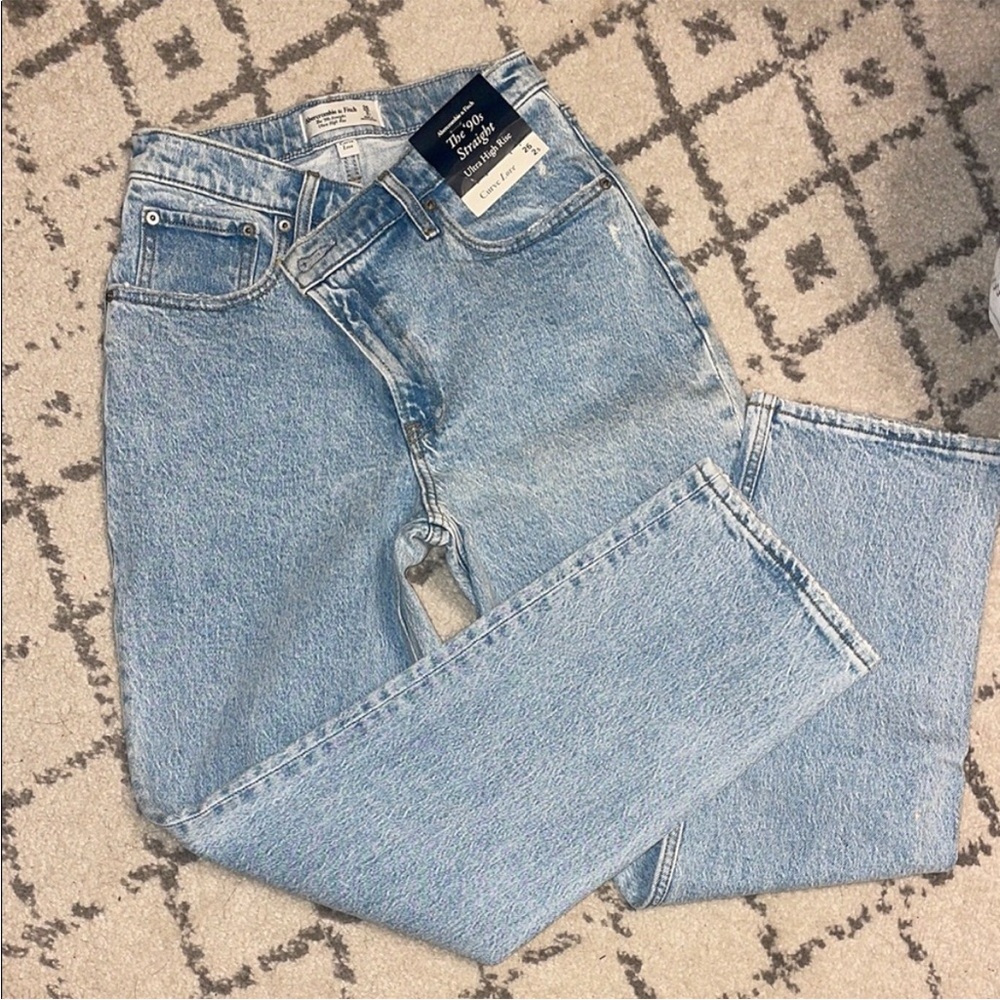 Abercrombie & Fitch Light Blue Straight Leg Jeans